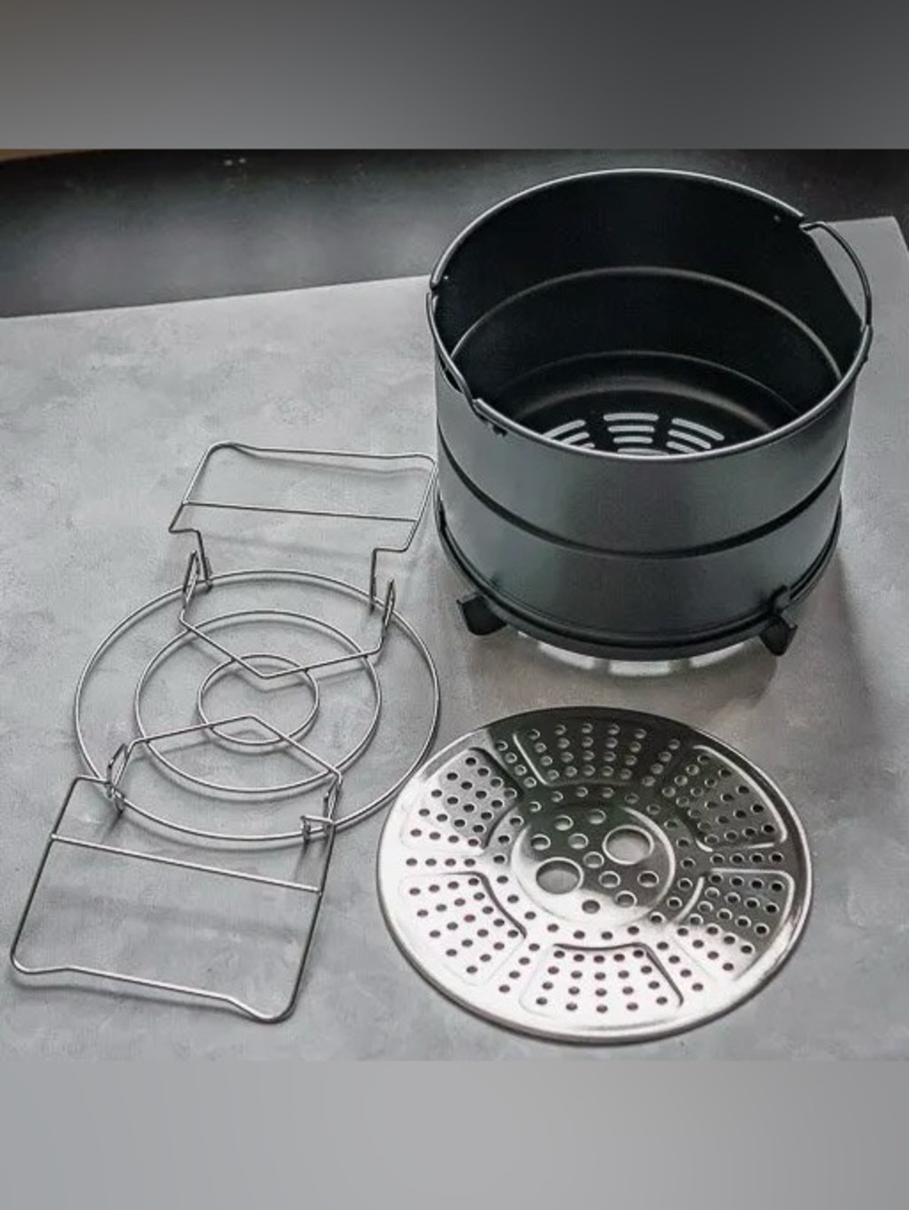 8 Qt Instant Pot AIR FRYER BASKET PRO CRISP AF8 & Steamer Tray Ninja Foodi 8.5"
